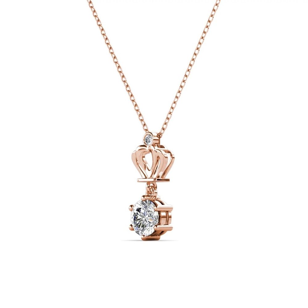 Certified 1ct. t.w. Diamond Crown Necklace - Picture 3 of 16
